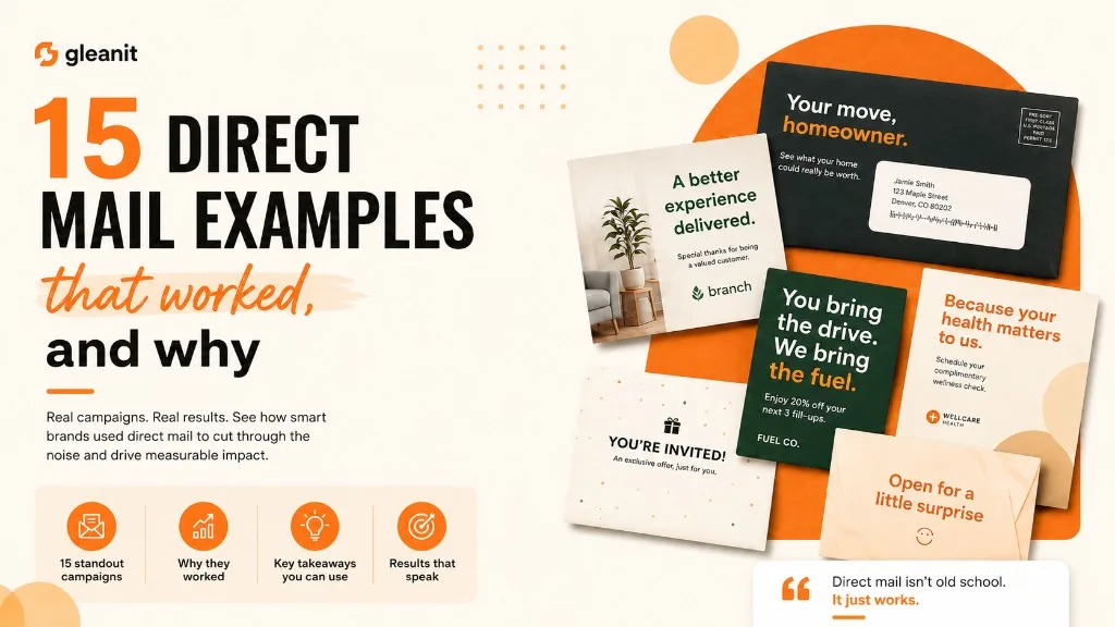 15 direct mail examples that worked: a Gleanit swipe-file report